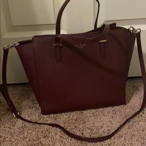 KATE SPADE BURGUNDY LARGE PURSE!